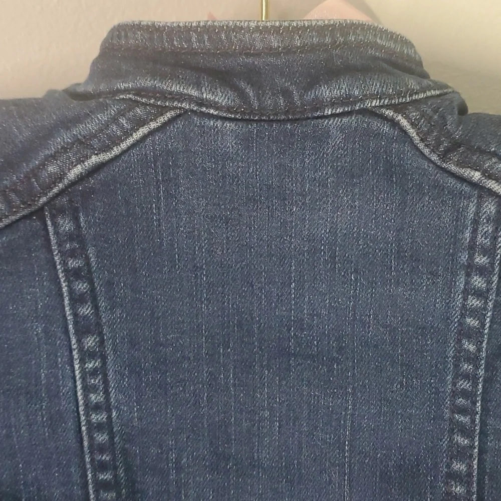 Gap Riding Jacket Kids Girls Size Medium M BLUE DENIM Ride Riding